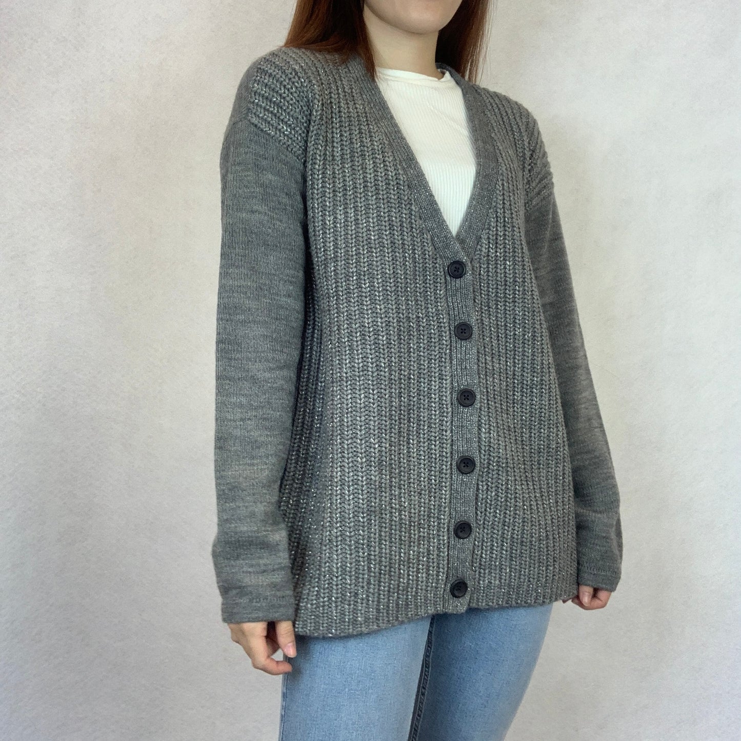 Dark Grey Dazzling Cardigan