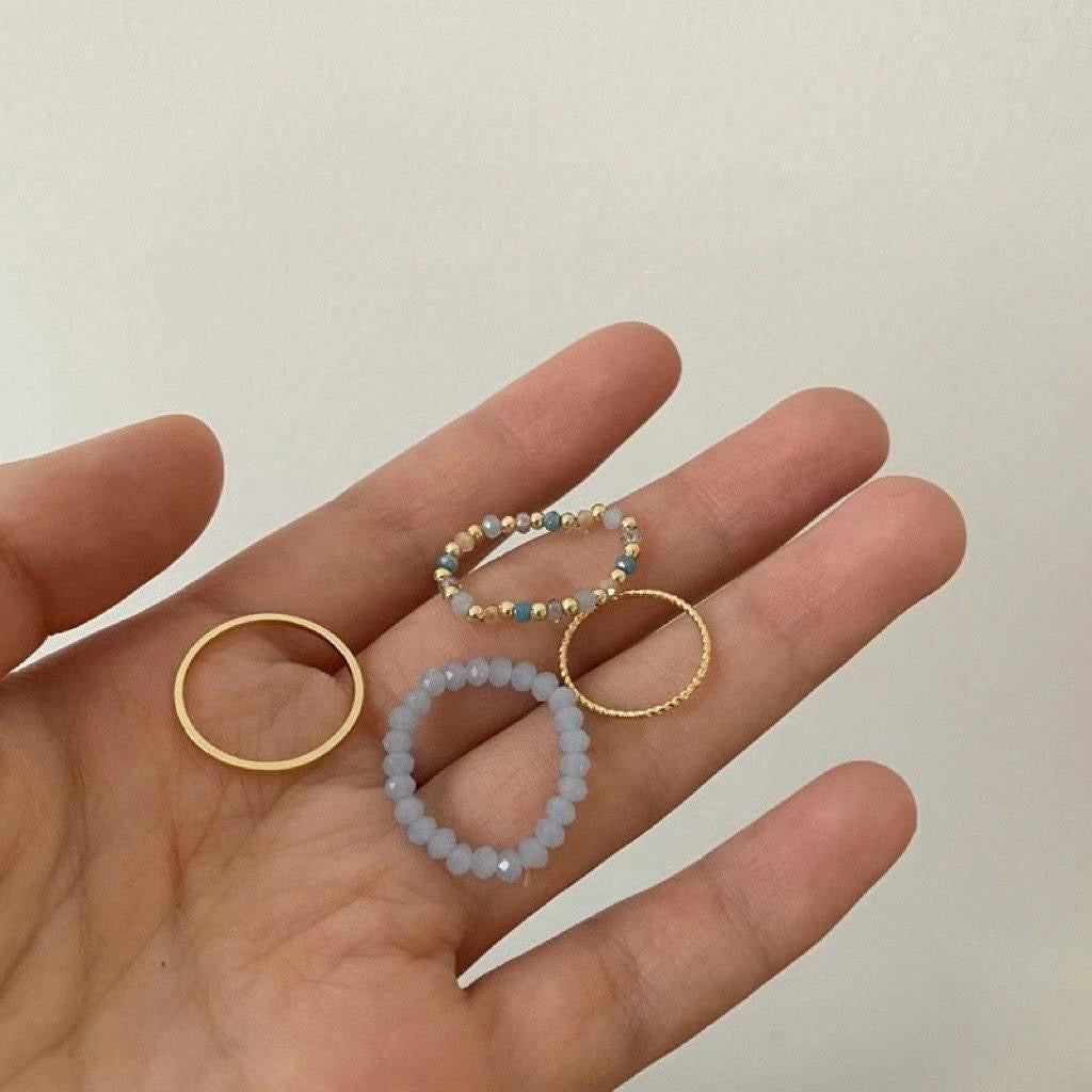 Beaded Rings Set