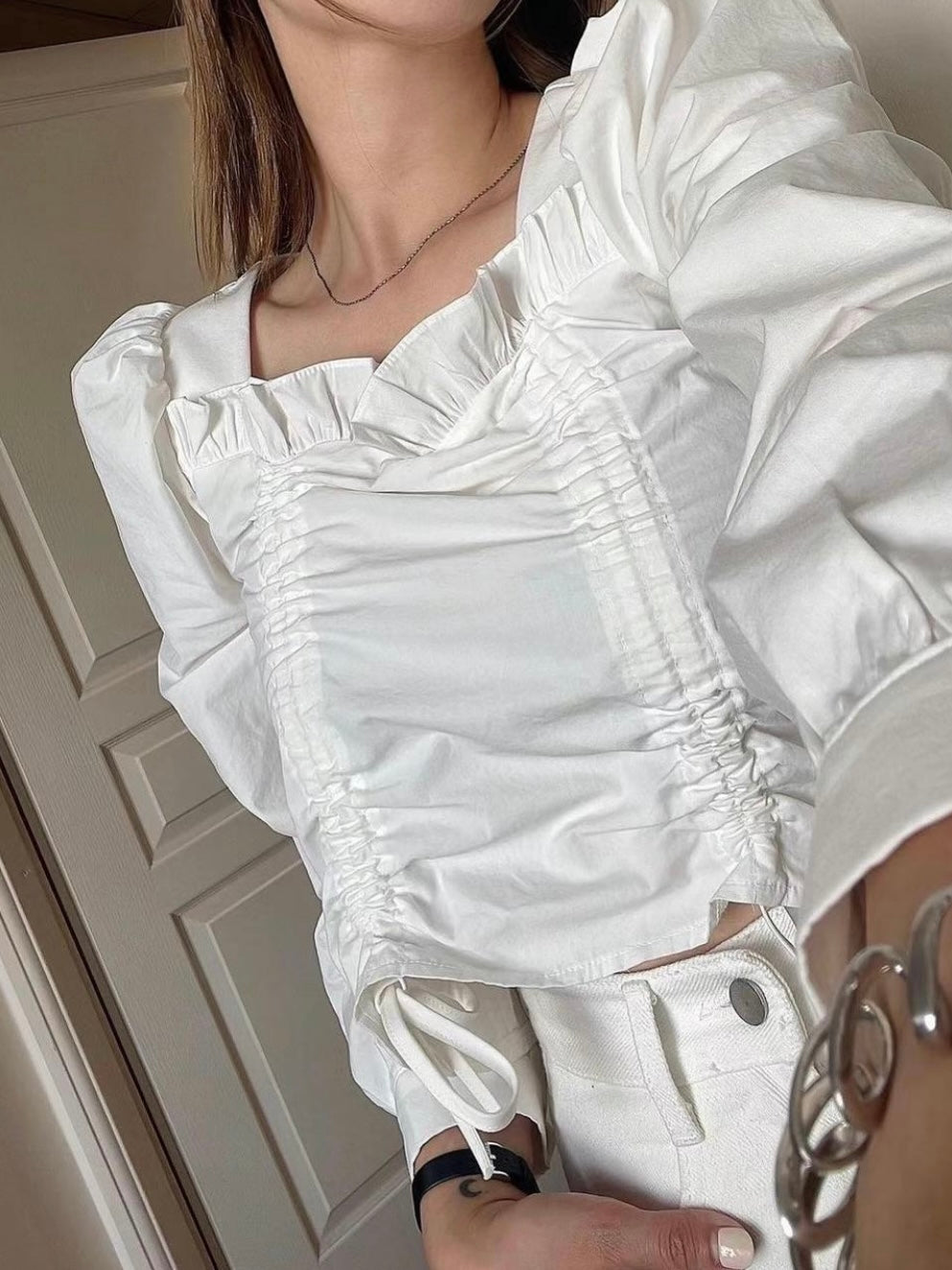 Crop Blouse with Straps