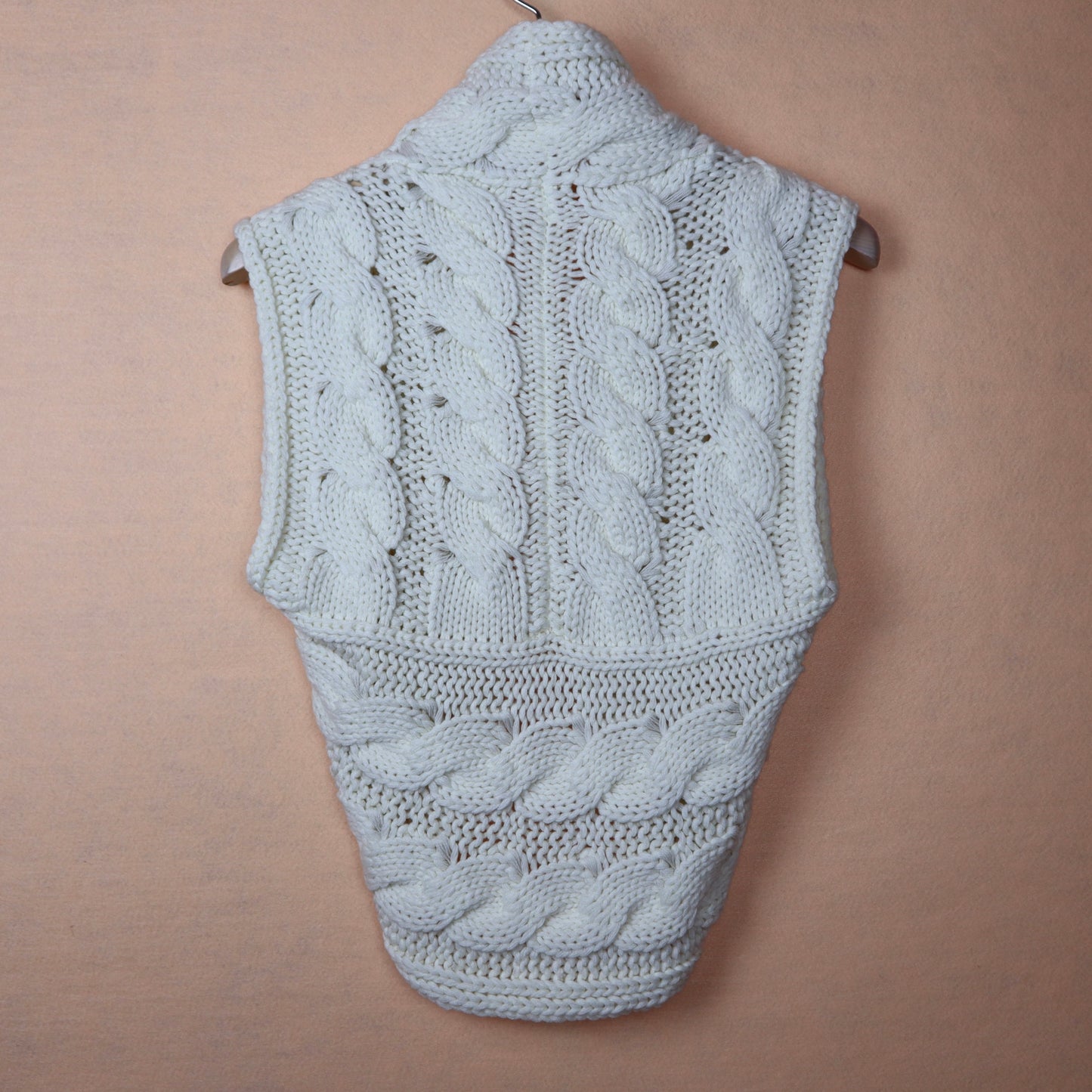 White Open Knitted Cardigan