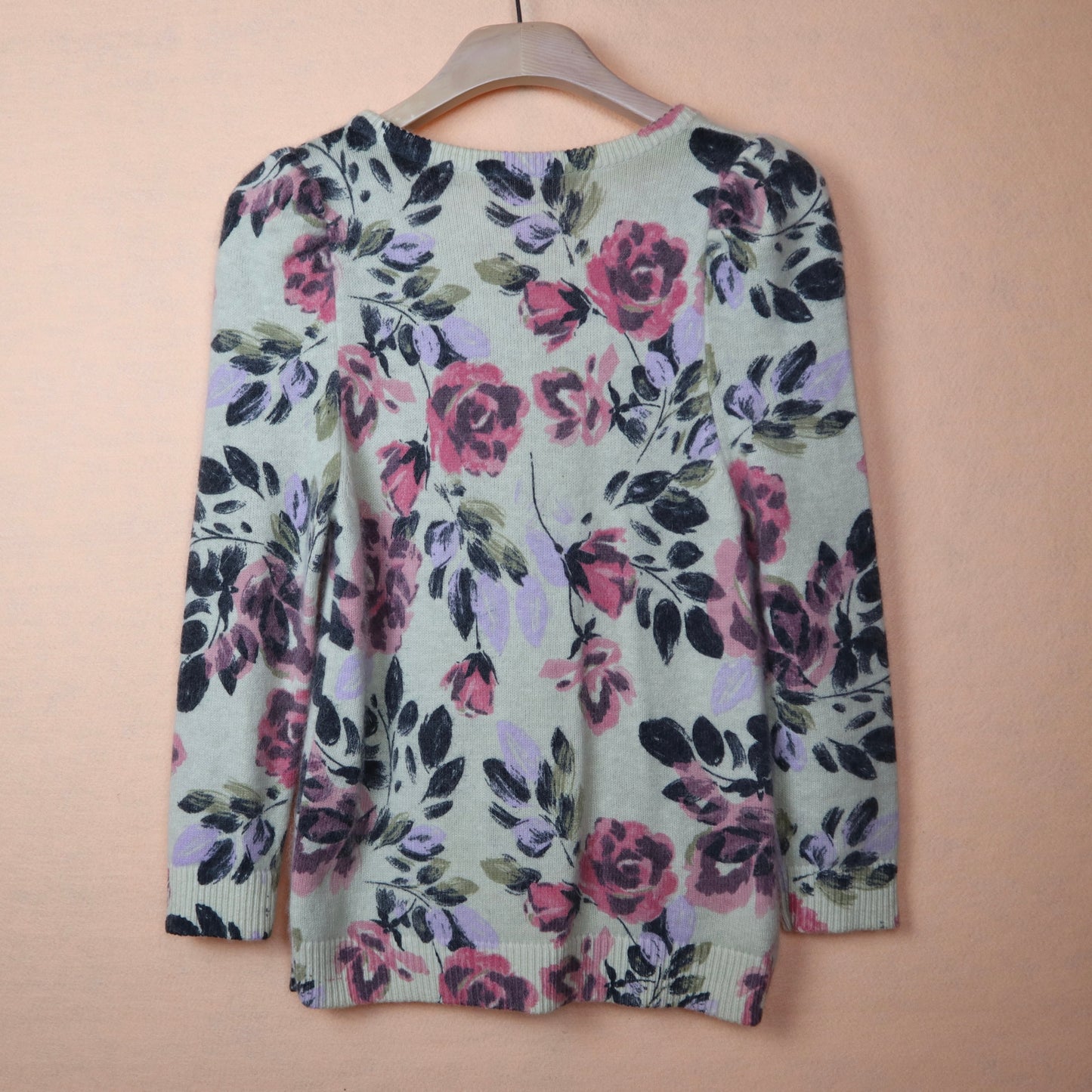 Angora Wool Flower Blouse Sweater