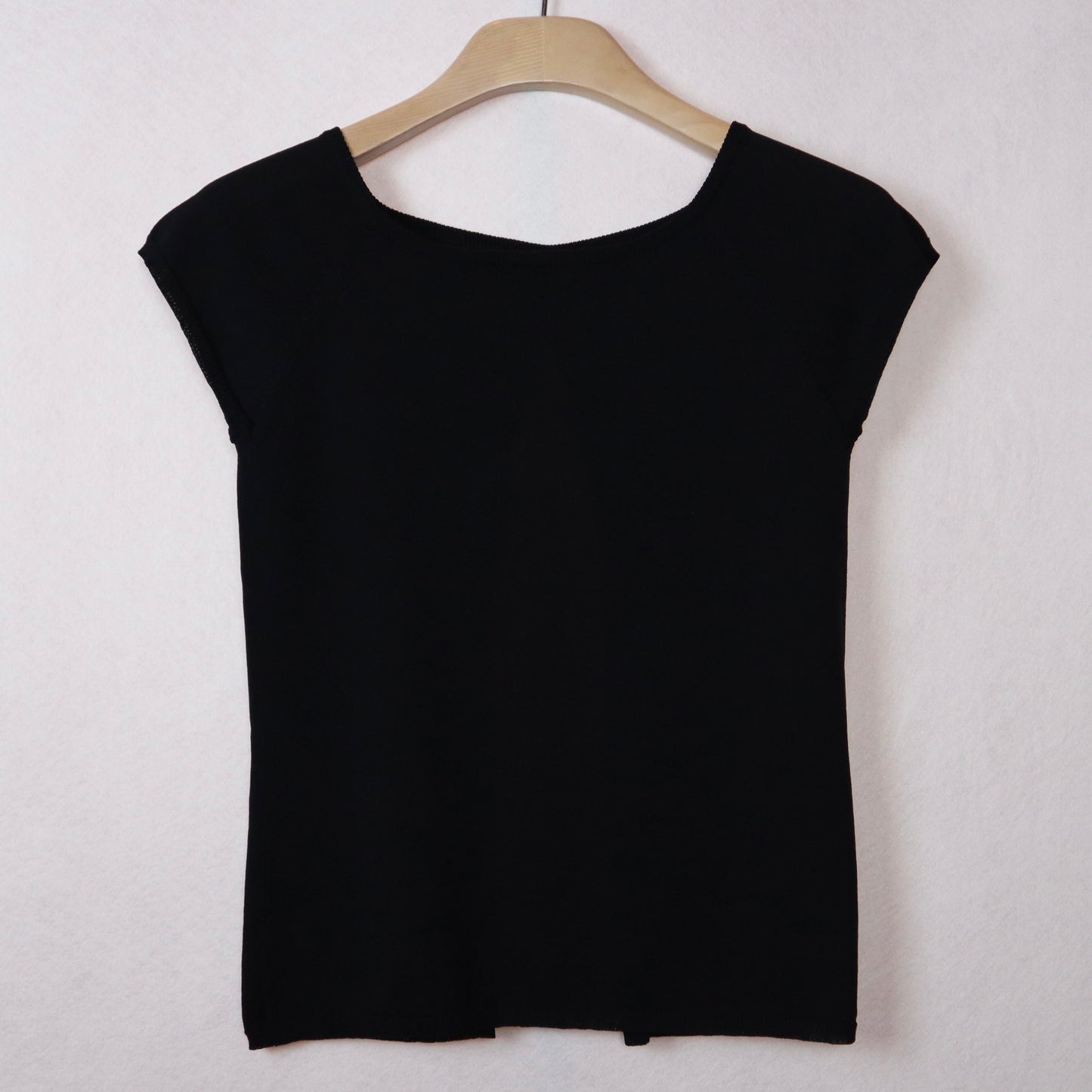 Split Back Black Top