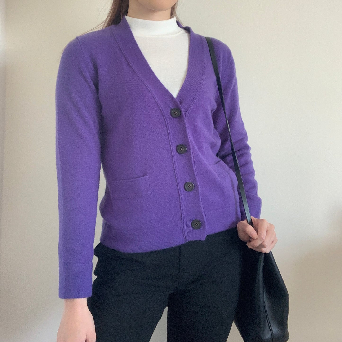 Violet Cashmere Cardigan