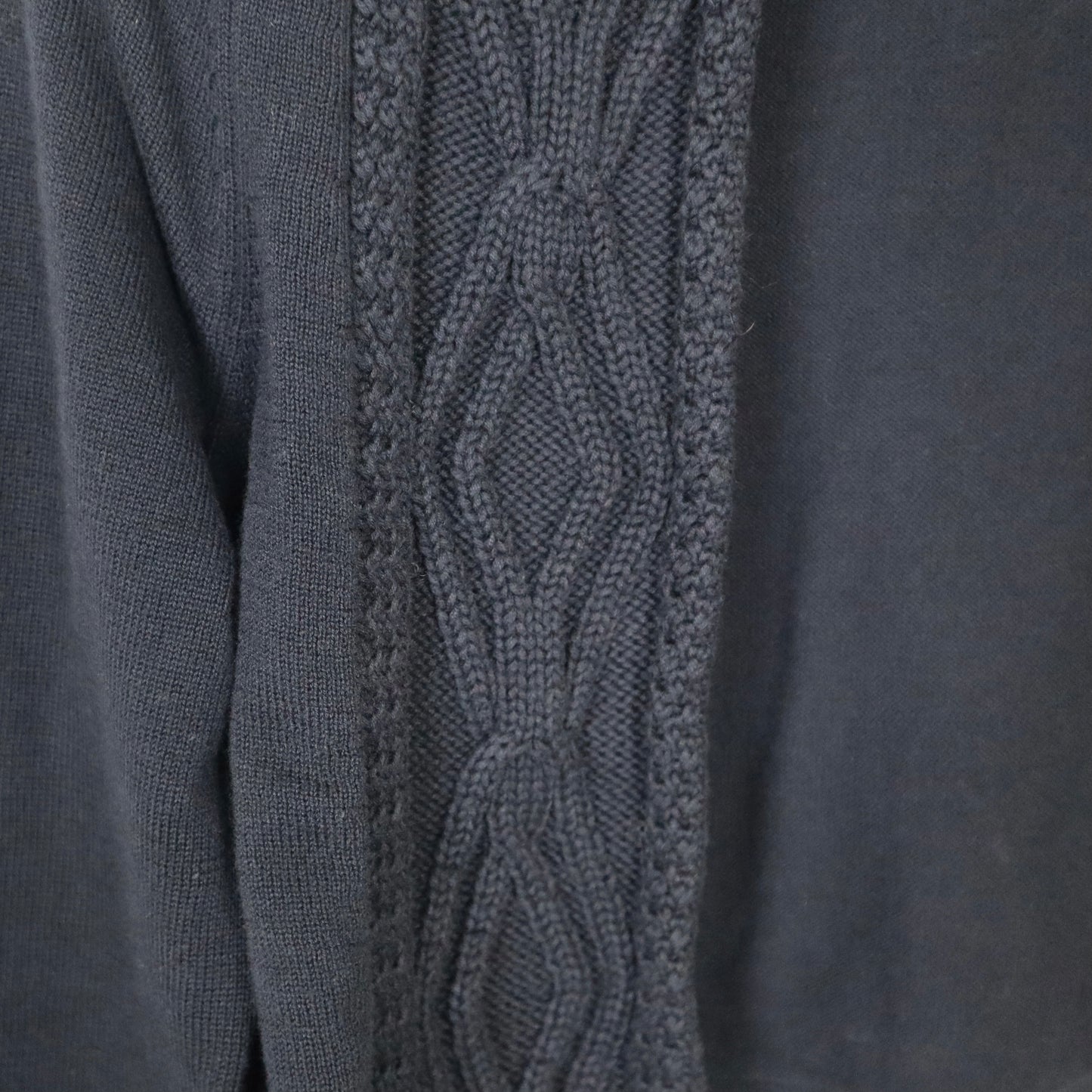 Black Open Knit Cardigan