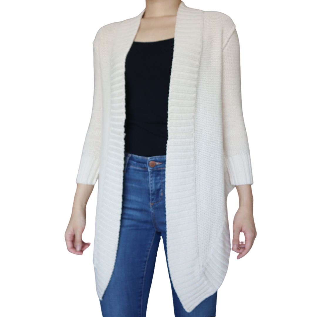 Beige Drape Cardigan