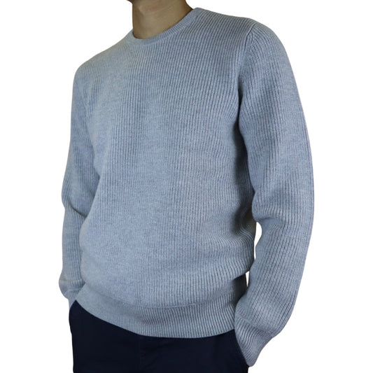 Classic Grey Italian Wool Sweater