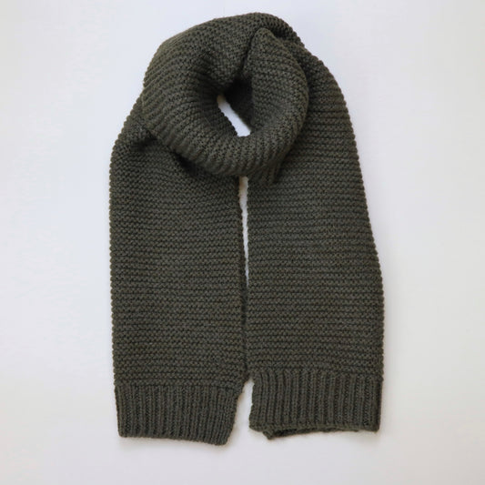 Mohair Dark Green Wool Scarf