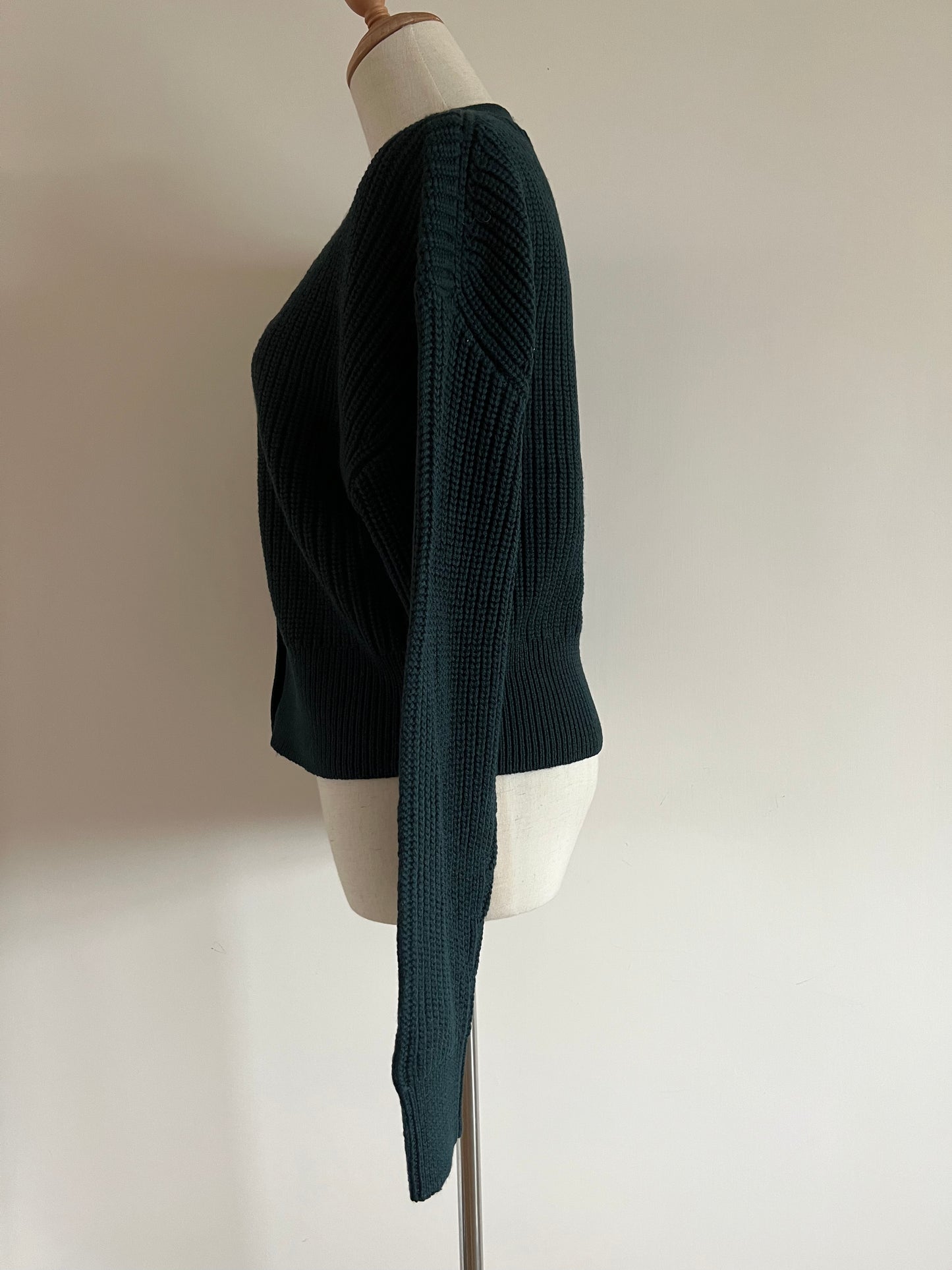 Dark Green Wool Cardigan