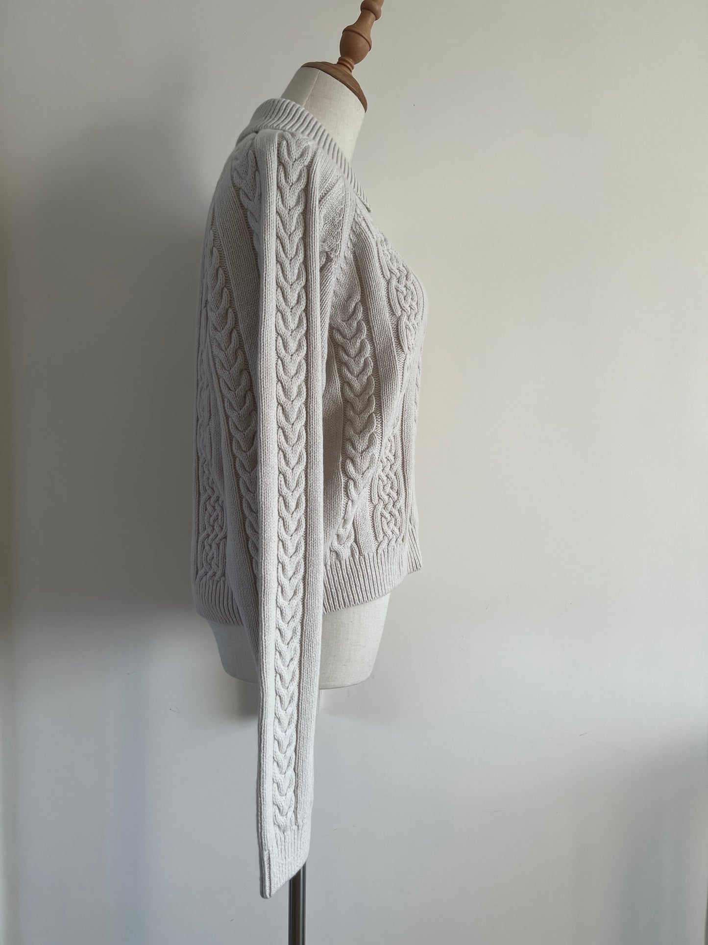 Cable-knit Wool Cardigan