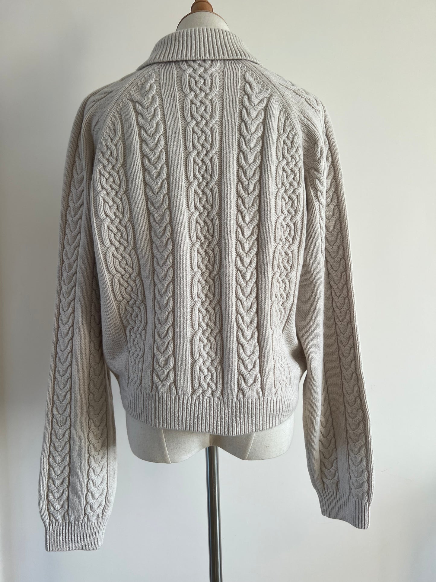 Cable-knit Wool Cardigan