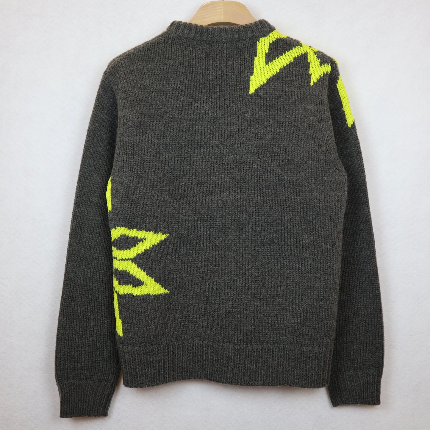 Grey Sweater with Yellow Snowflake Pattern