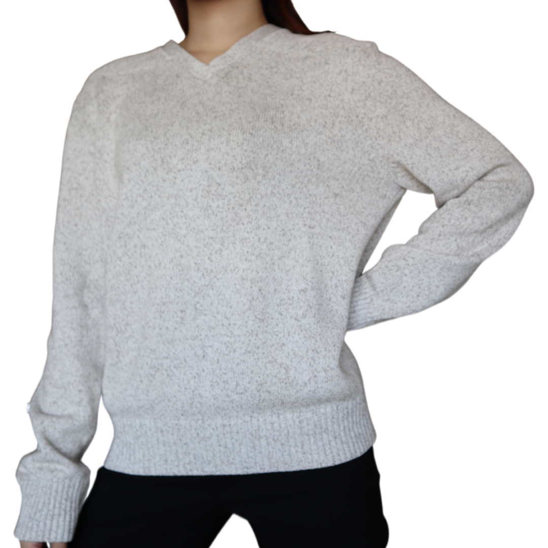 Oatmeal V-Neck Sweater