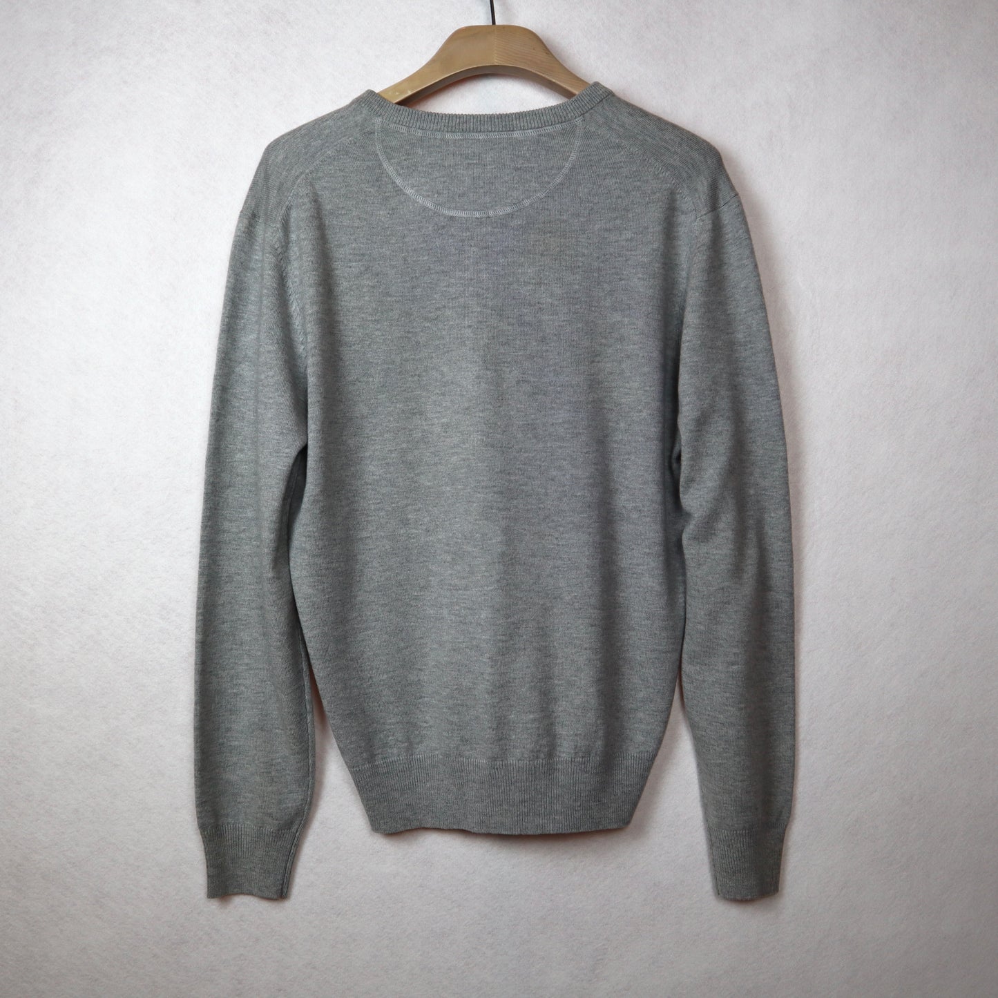 V-Neck Heather Grey Sweater