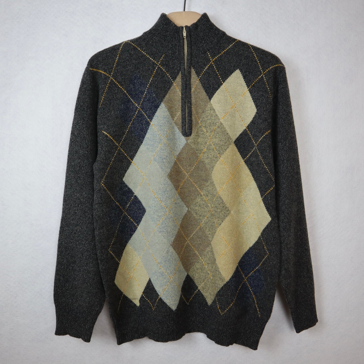 Dark Grey Argyle Cardigan