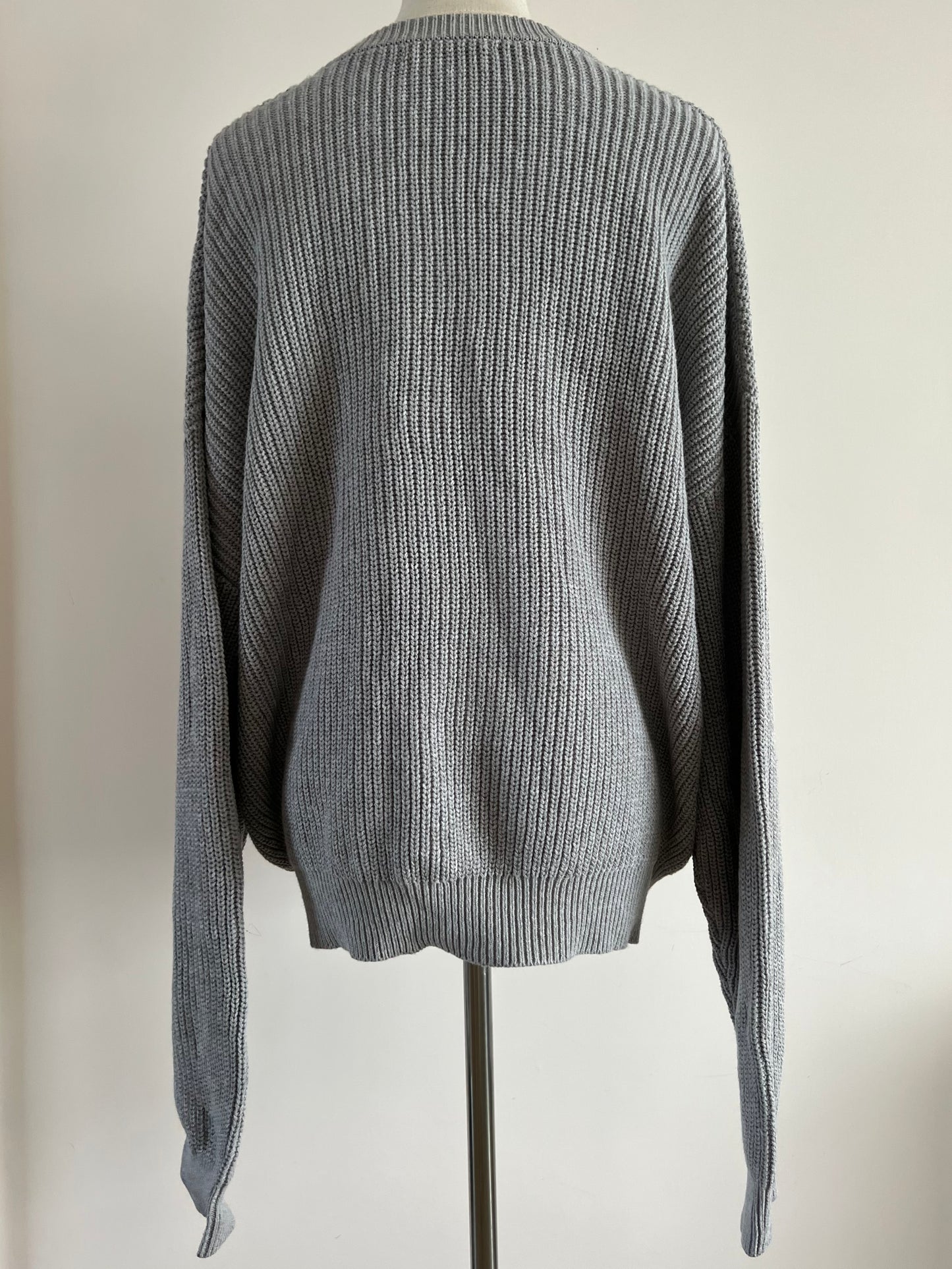 V-Neck Cotton Sweater (Oversized)