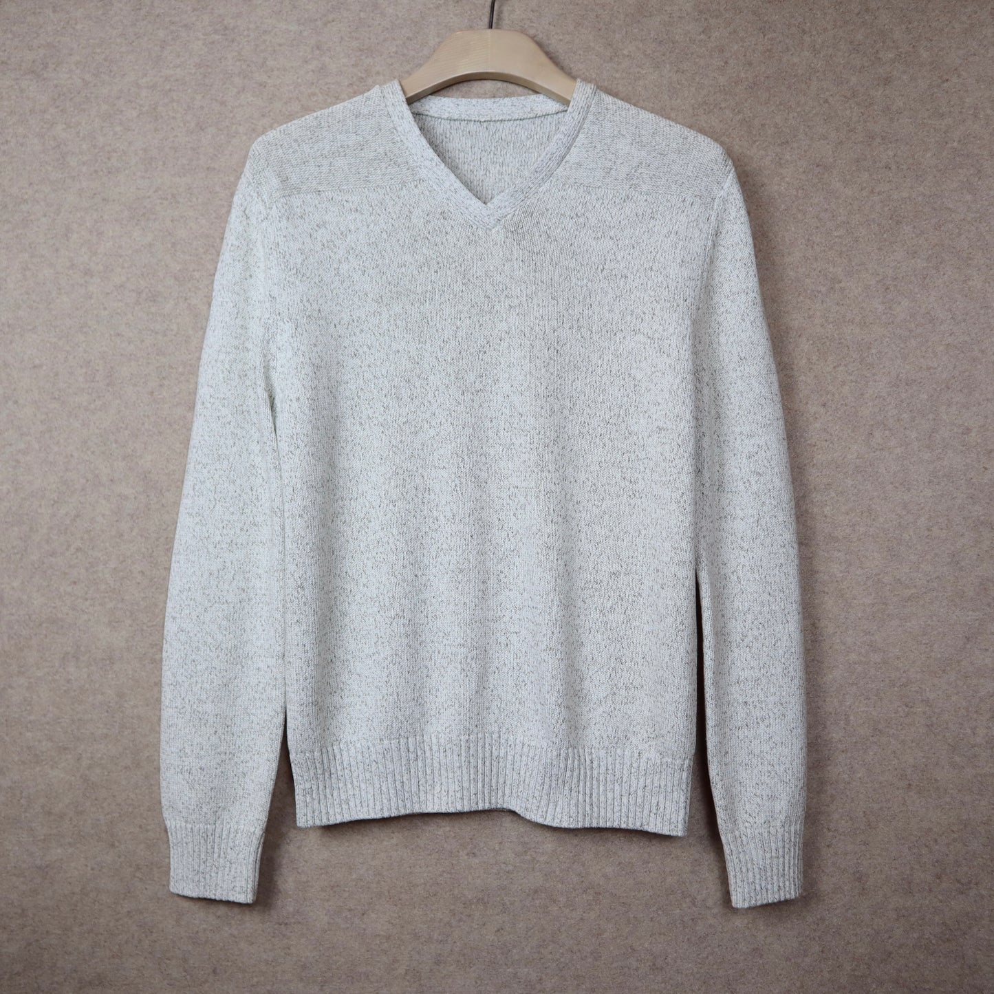 Oatmeal V-Neck Sweater