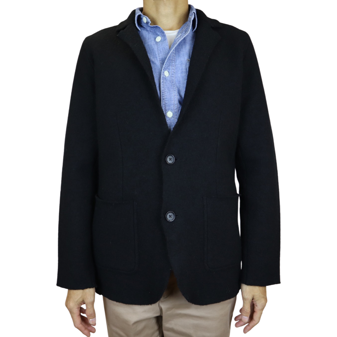 Classic Black Wool Blazer