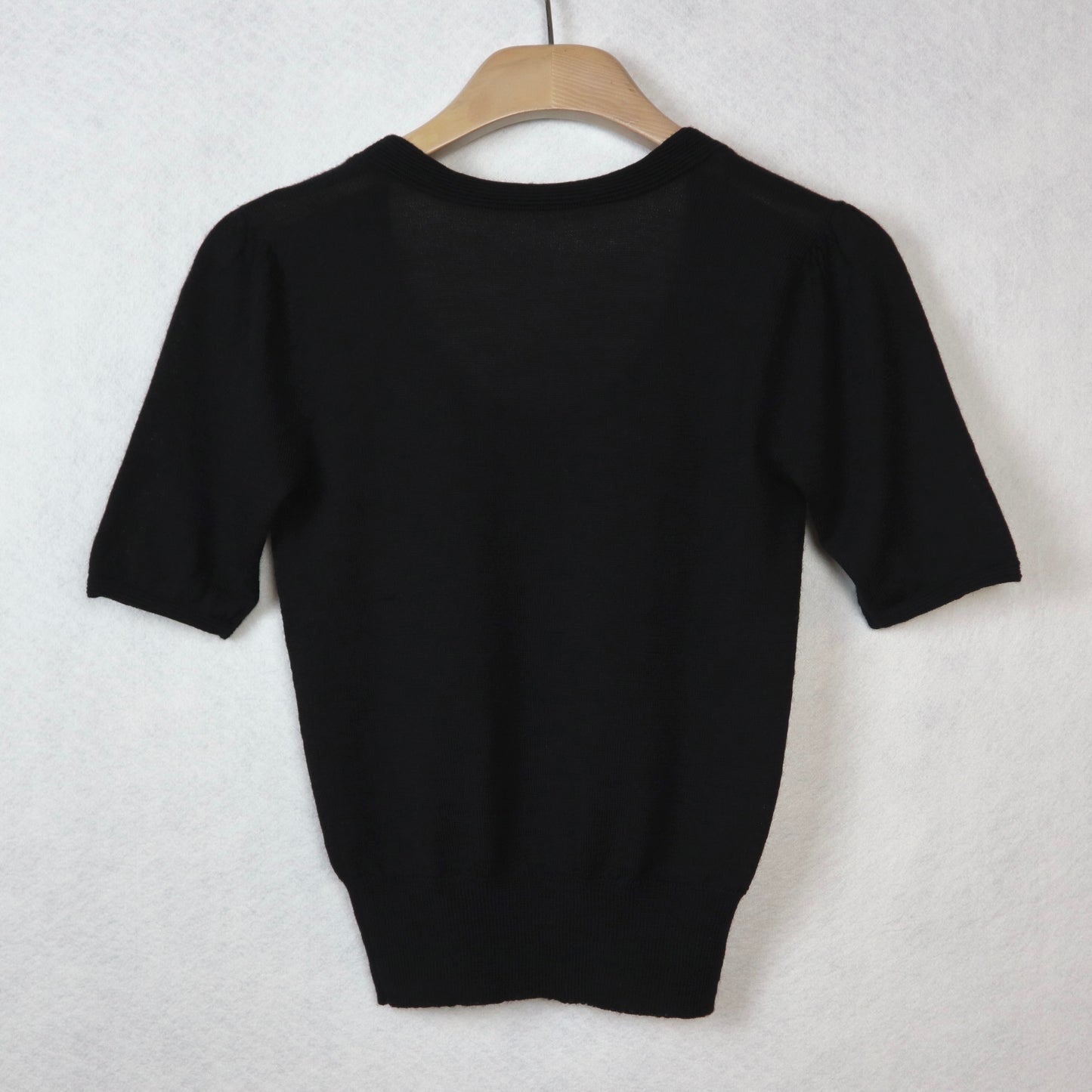 Round-Neck Popcorn-Stitched Top