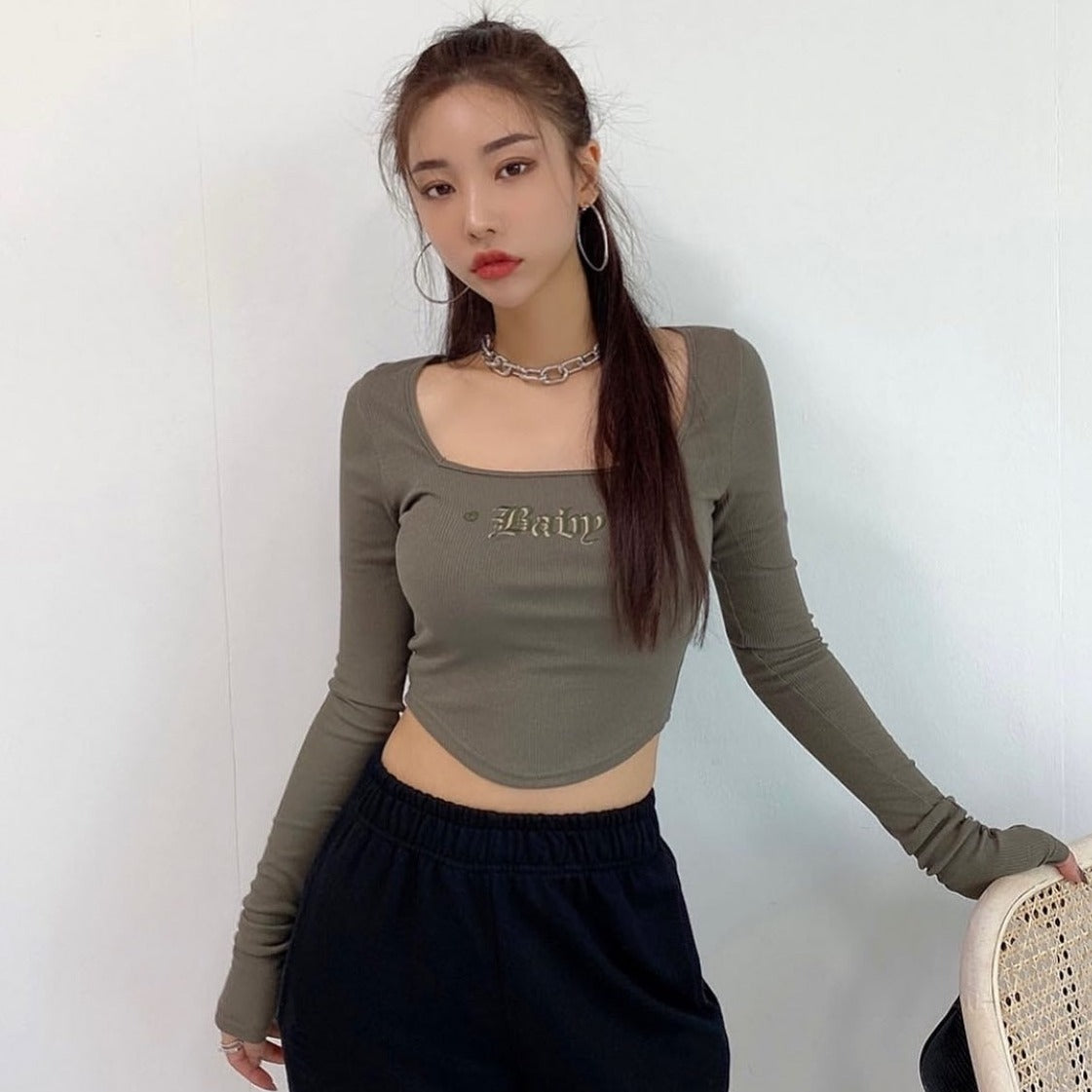 Baby Long-sleeve Crop Top