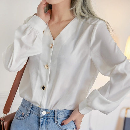 Jewelry Button Blouse