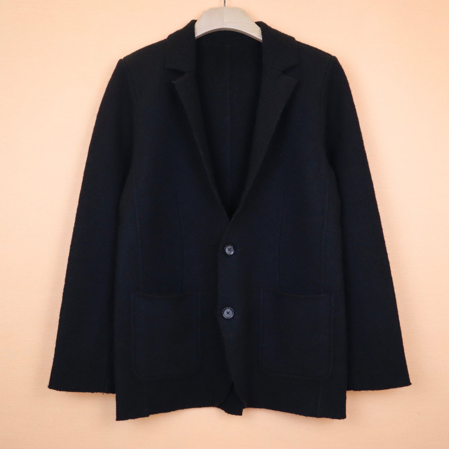 Classic Black Wool Blazer