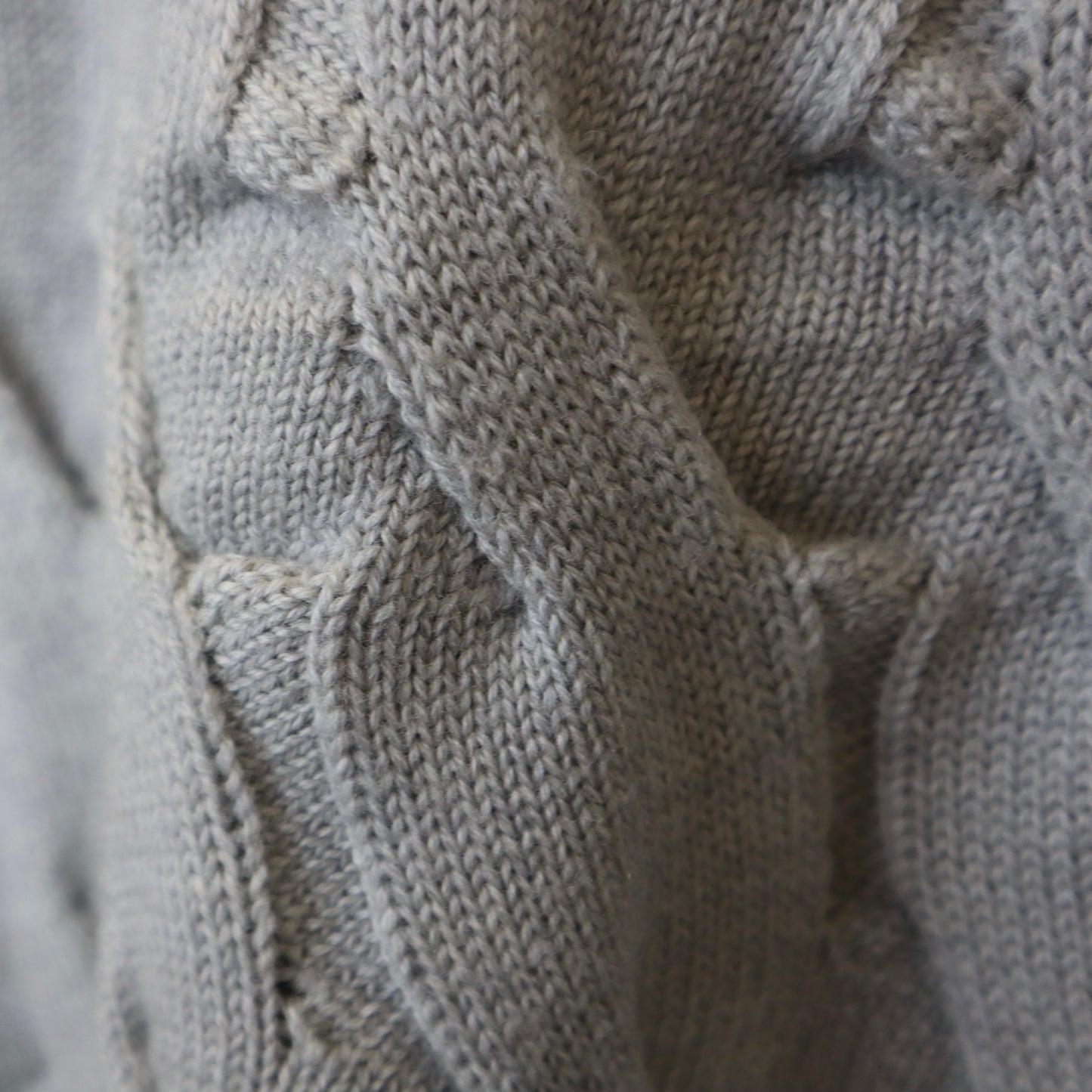 Light Grey Wavy-Patterned Sweater