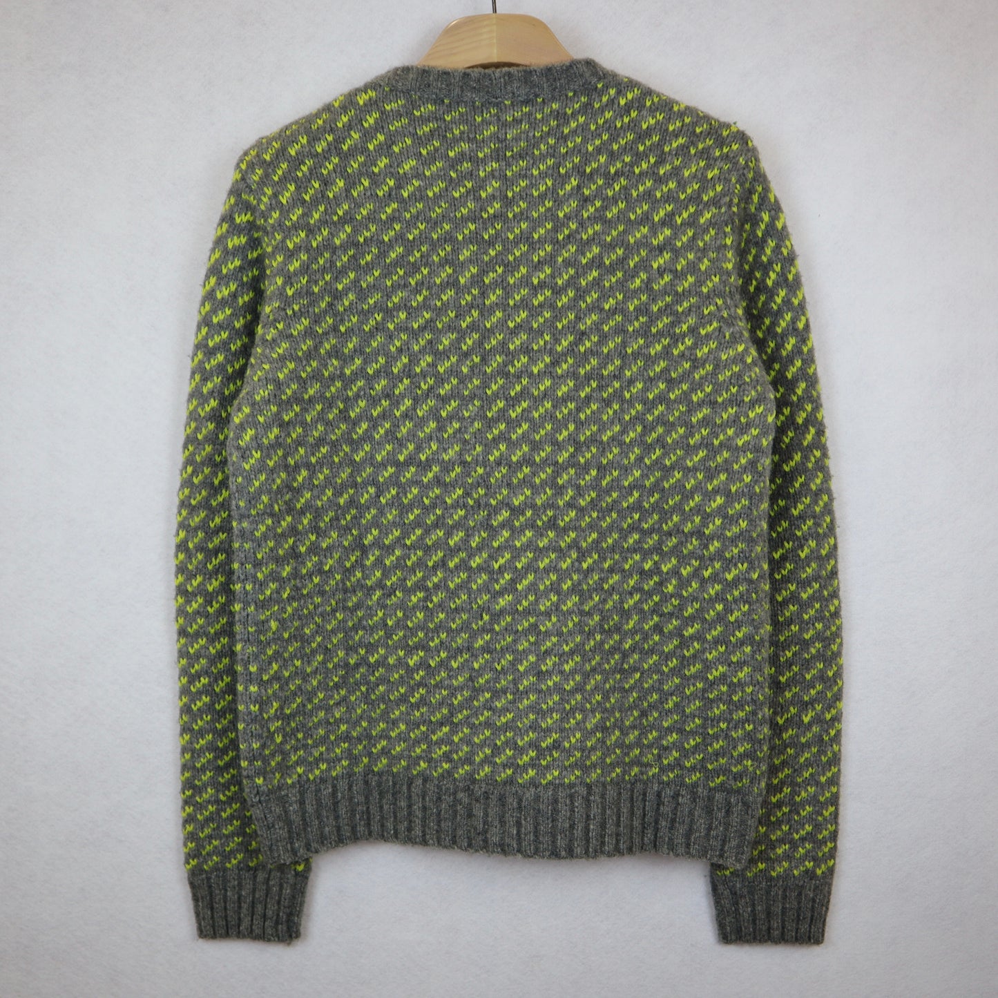 Grey and Yellow Wool Sweater