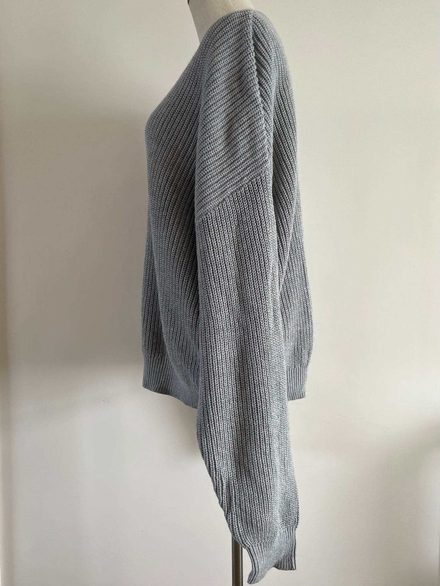 V-Neck Cotton Sweater (Oversized)