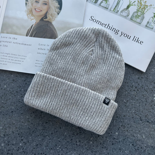 Euston Peak Beanie - Heather Light Grey