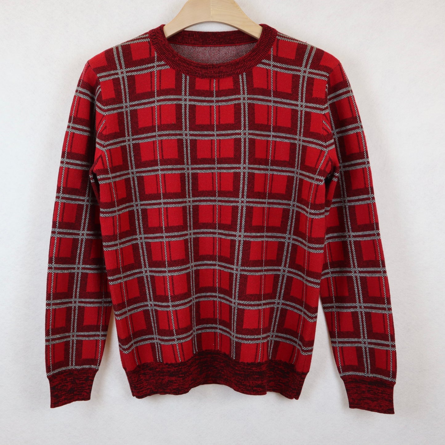 Red Box Patterned Sweater