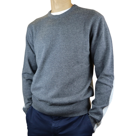 Two Colours Round-Neck Sweater