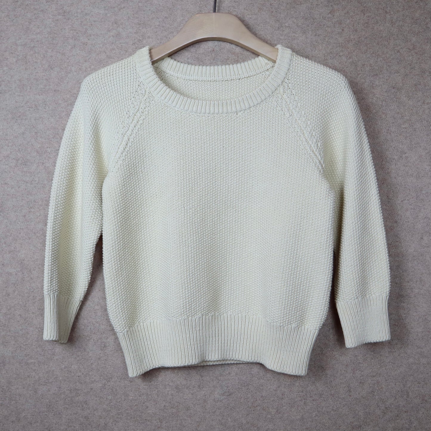 Round-Neck Beige Sweater