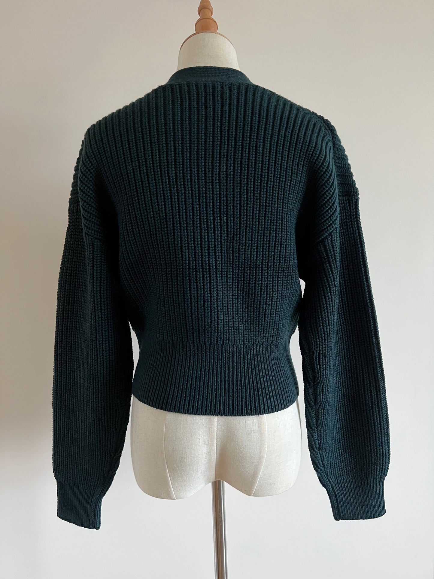 Dark Green Wool Cardigan