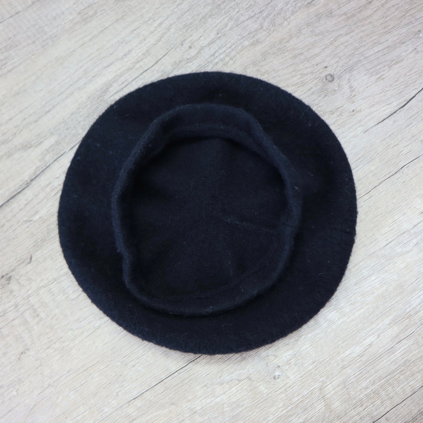 Black Wool Beret