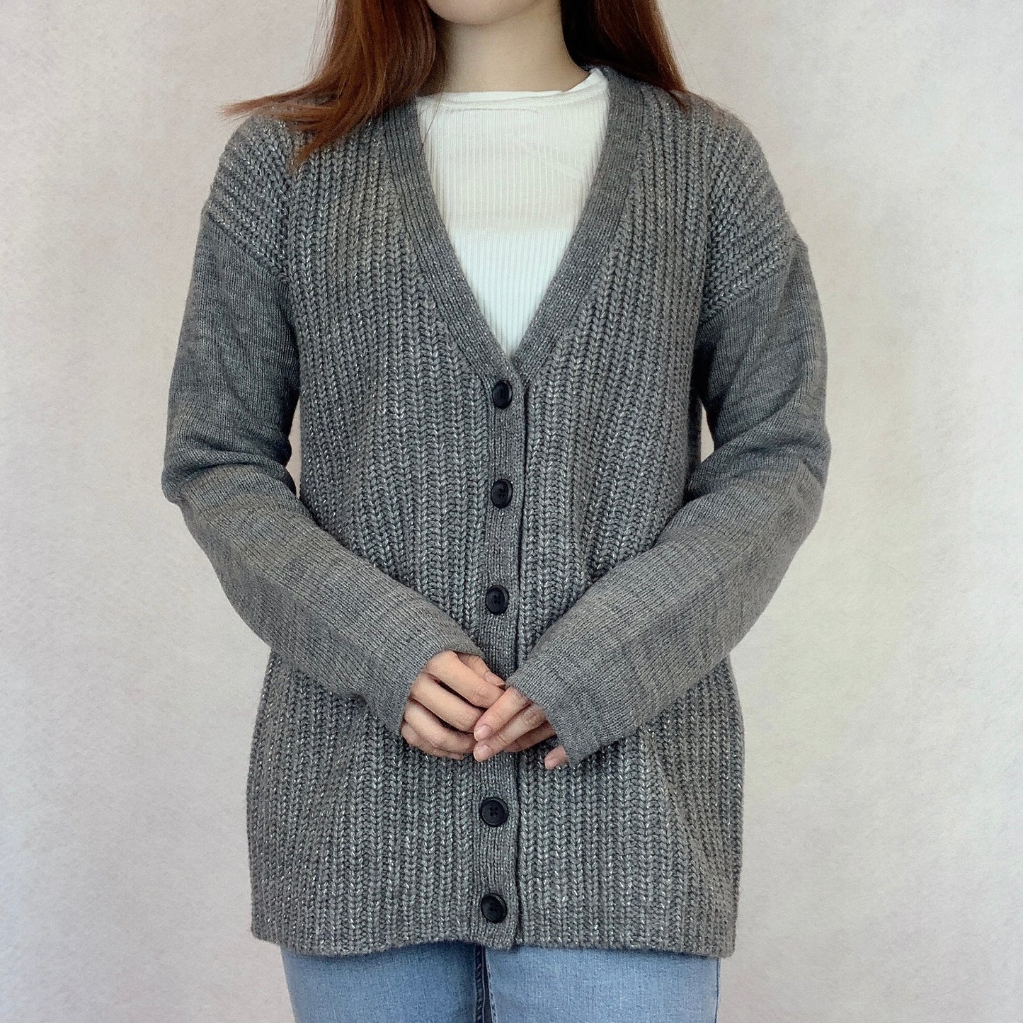 Dark Grey Dazzling Cardigan