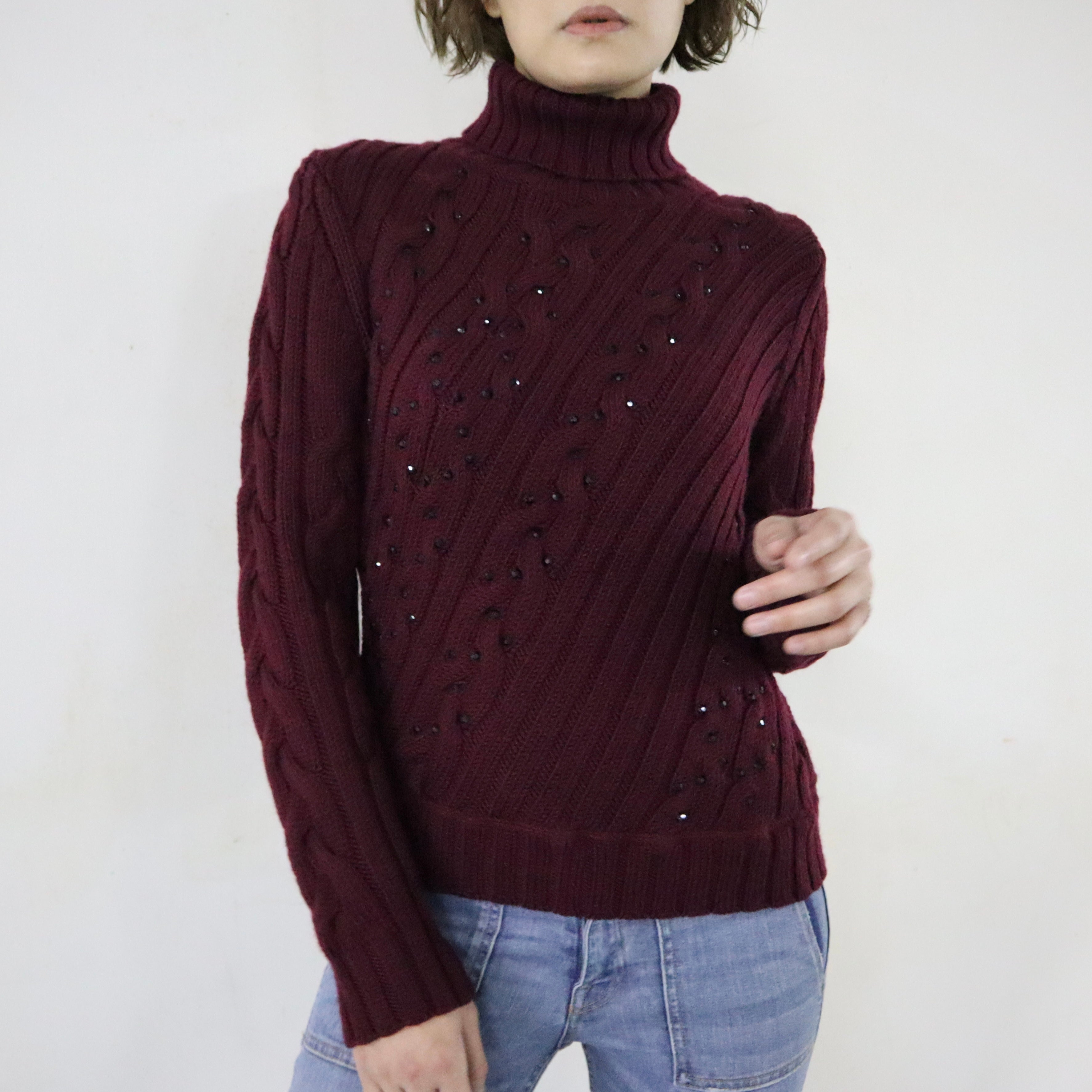 Wine on sale red sweater