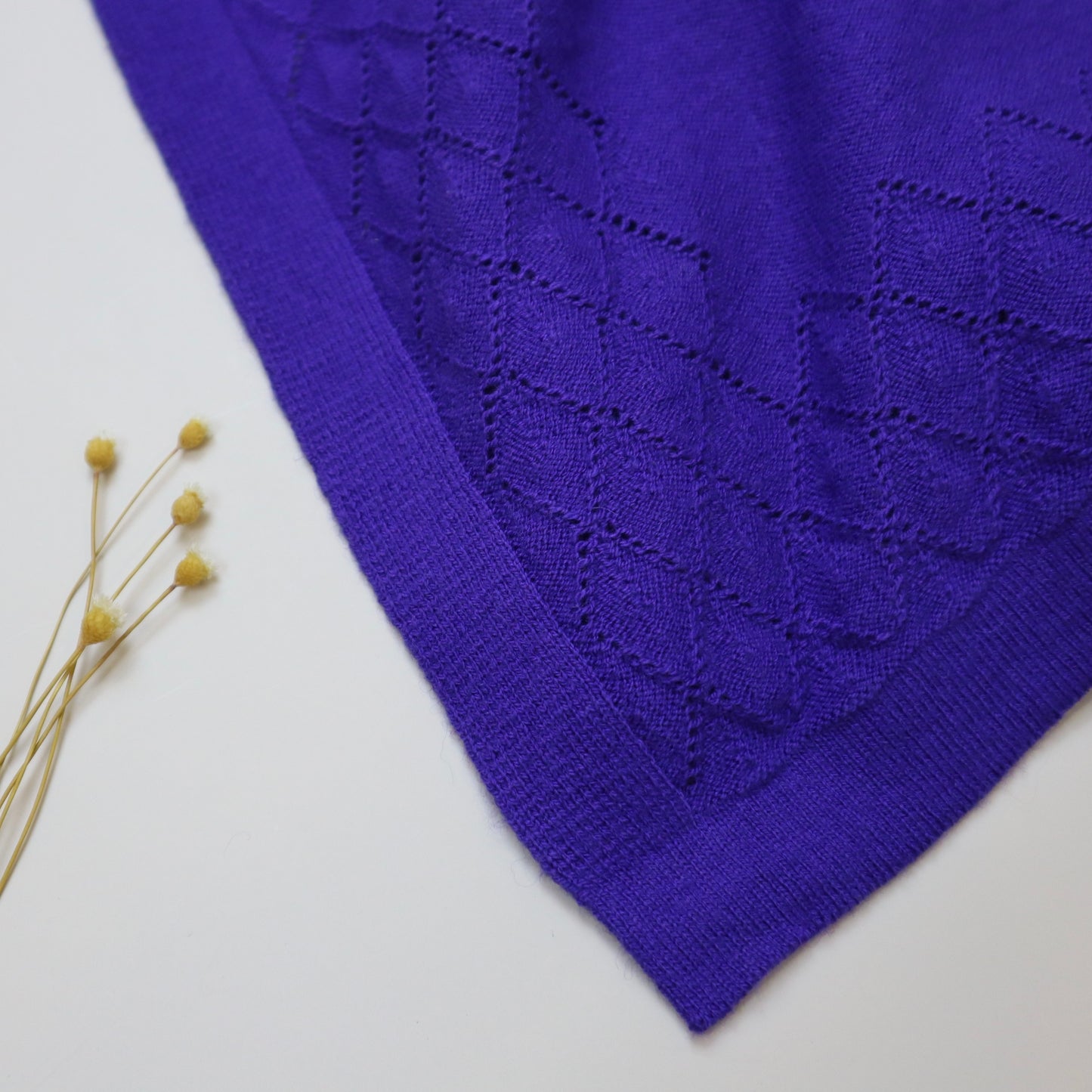 Purple Cotton Wool Scarf