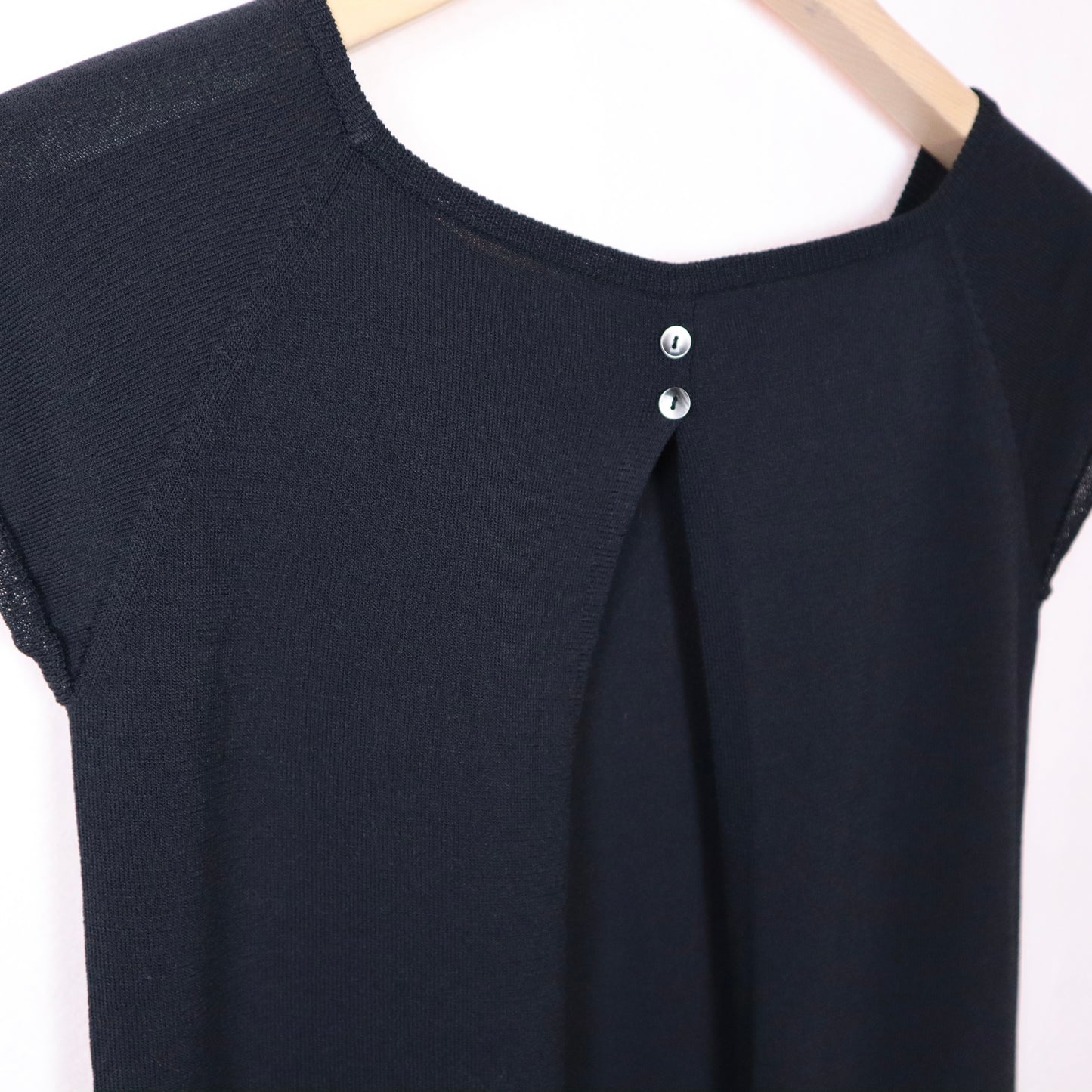 Split Back Black Top