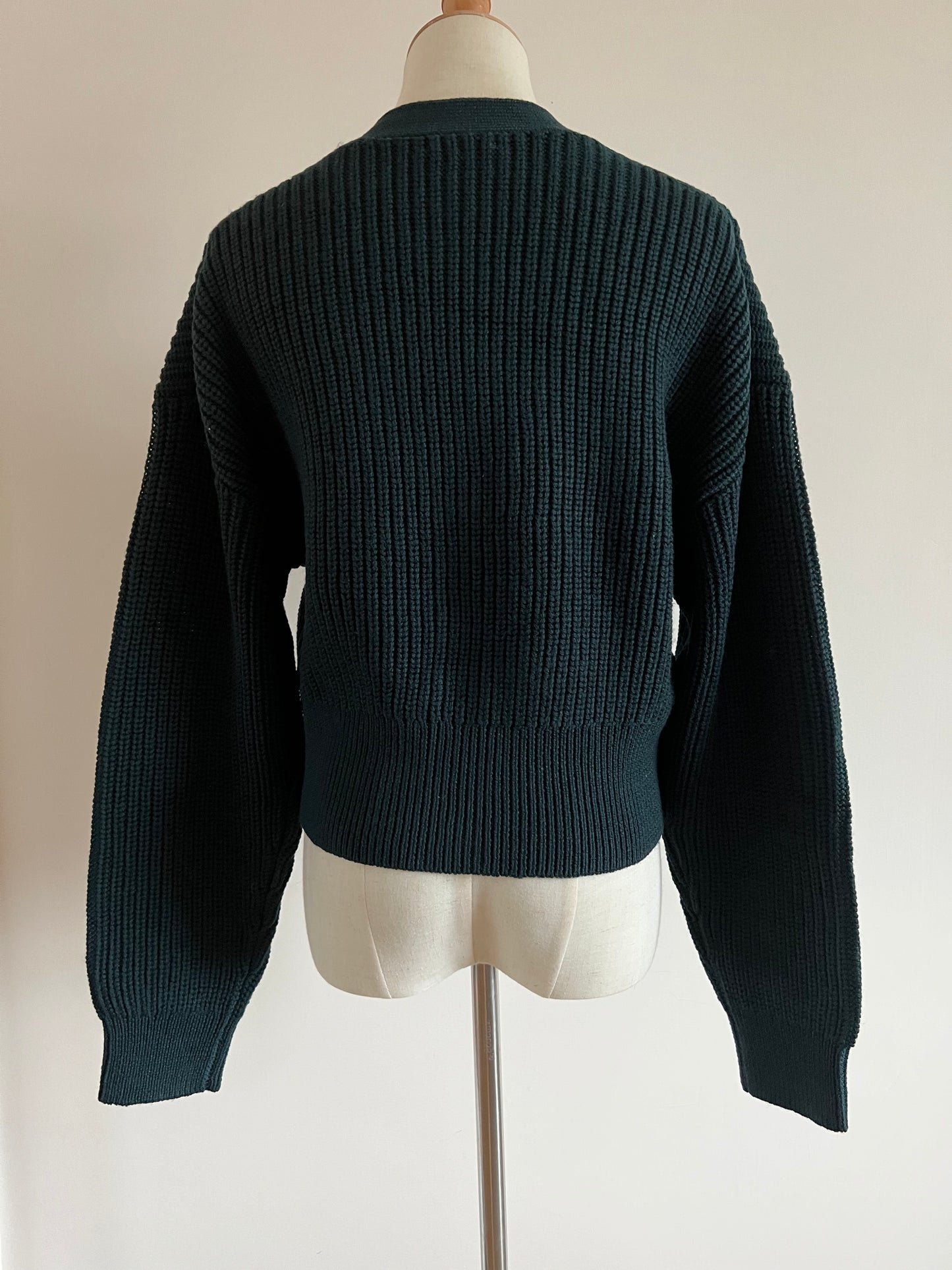 Dark Green Wool Cardigan