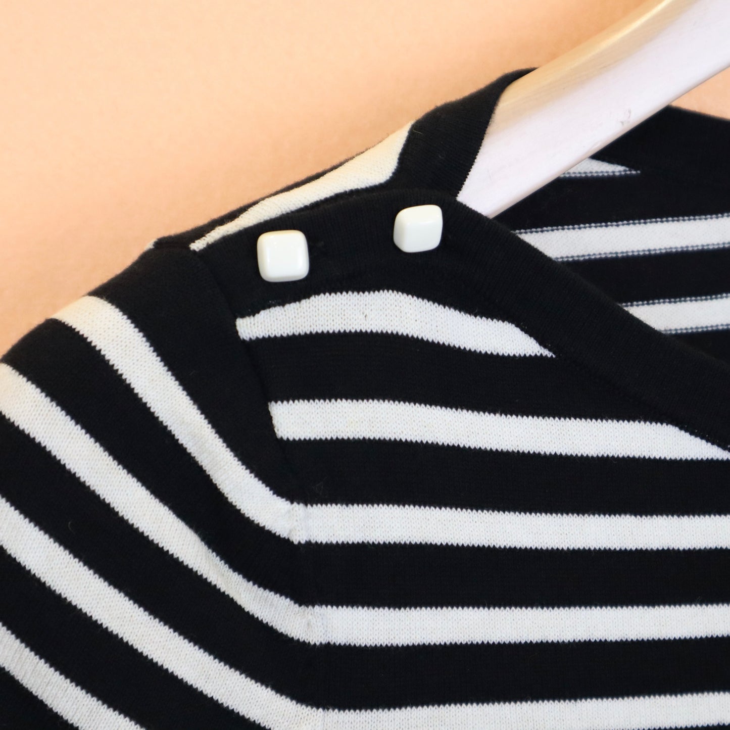 Black and White Striped Top