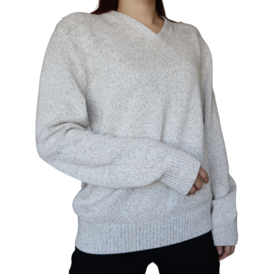 Oatmeal V-Neck Sweater