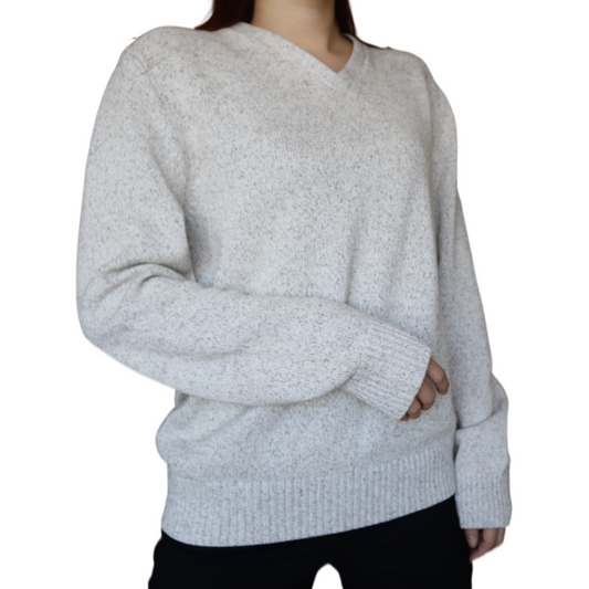 Oatmeal V-Neck Sweater