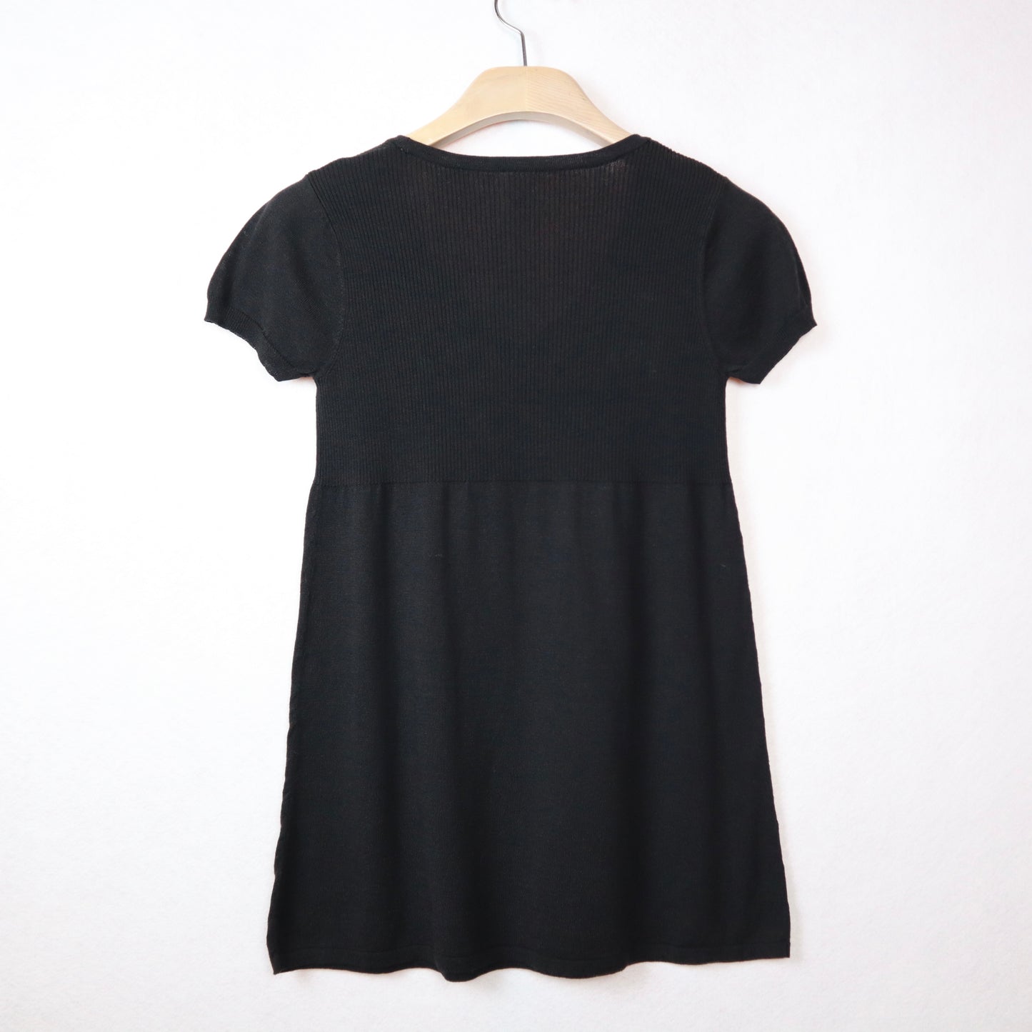 Black Puff Sleeve A-Line Dress