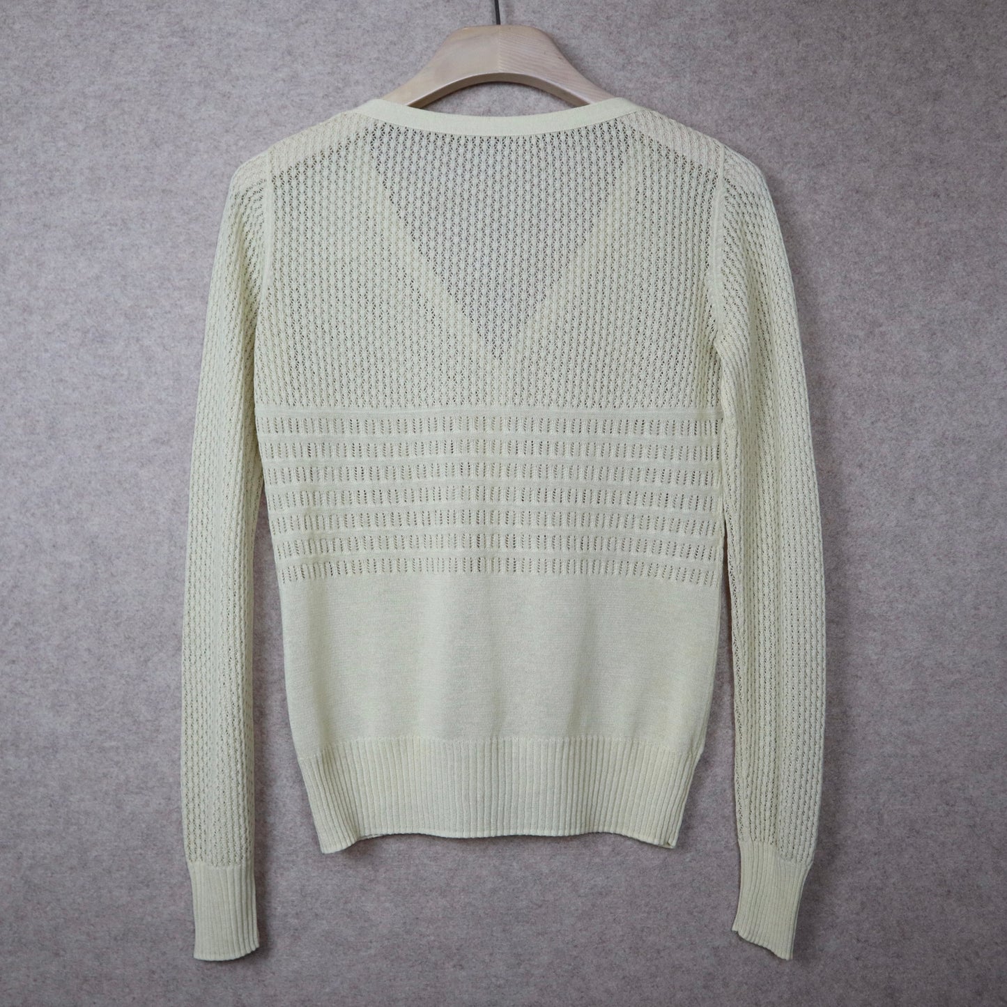 Light Beige High Twist Cotton Cardigan