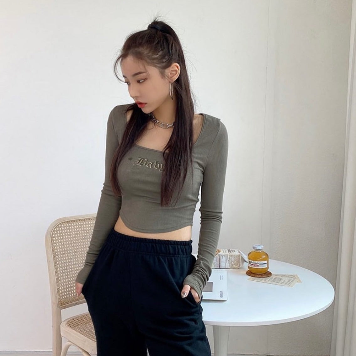 Baby Long-sleeve Crop Top