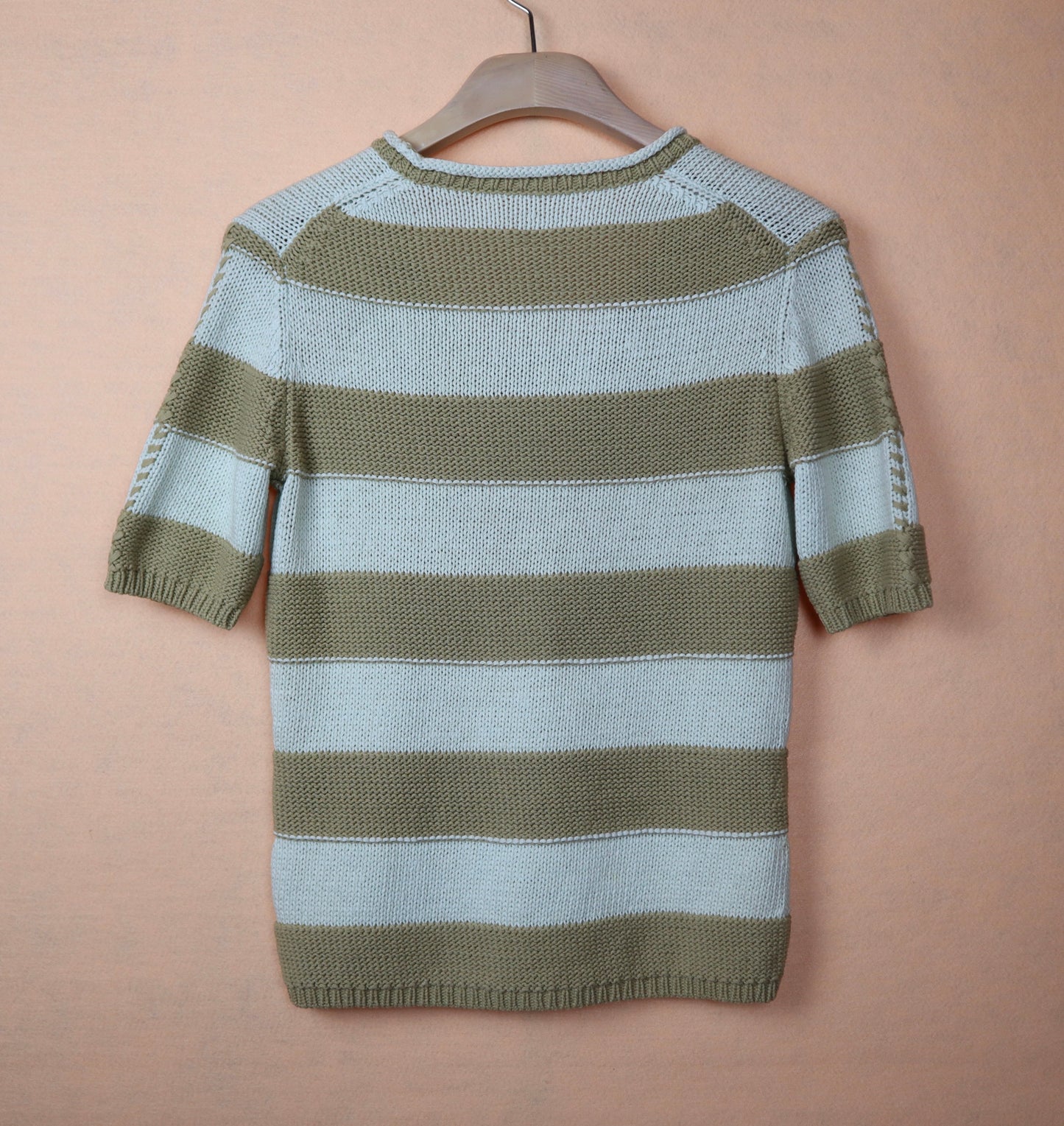 Mint and Beige Stripes Top