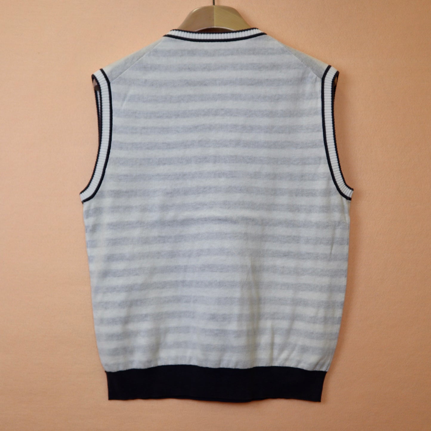 White Vest with Grey Stripes