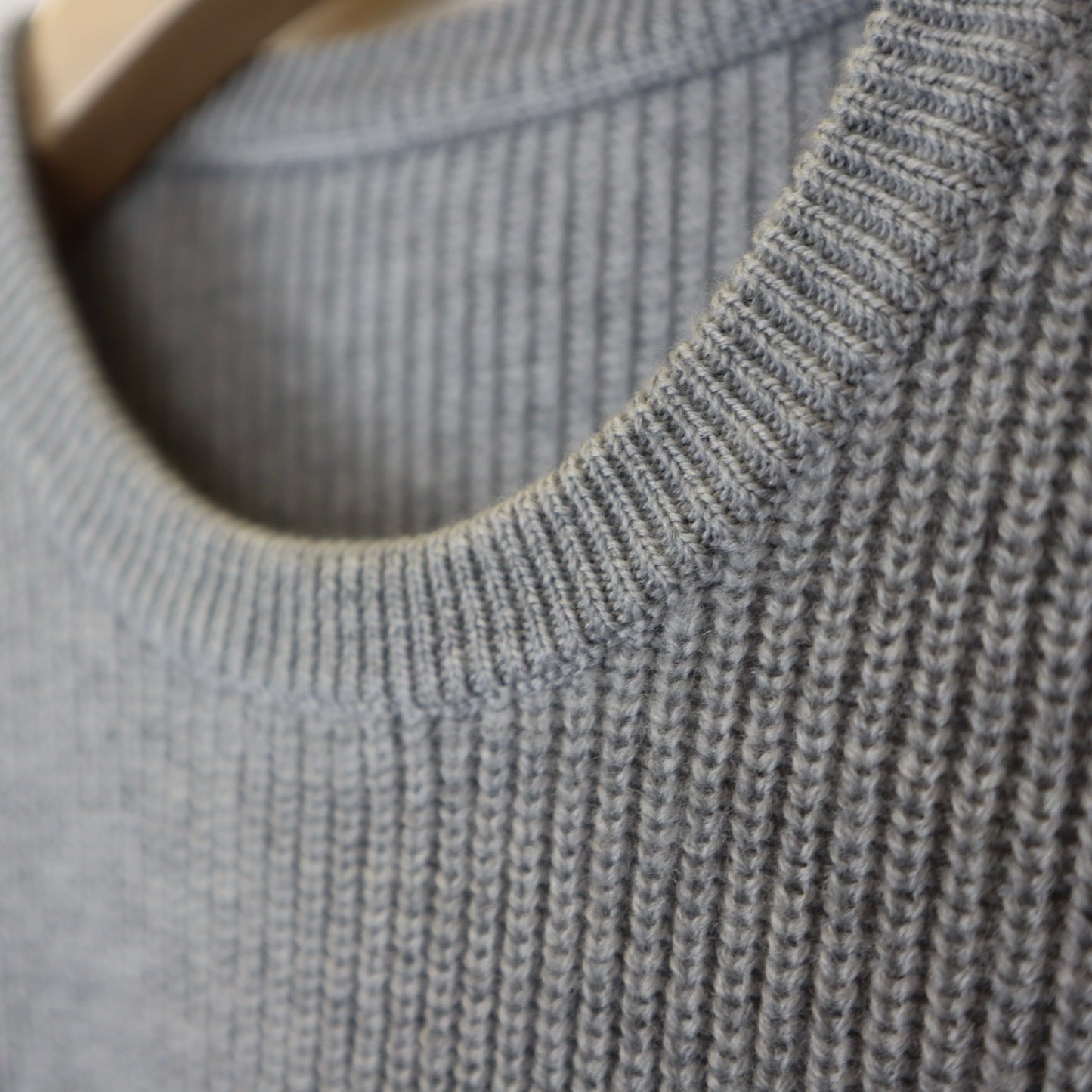 Classic Grey Italian Wool Sweater