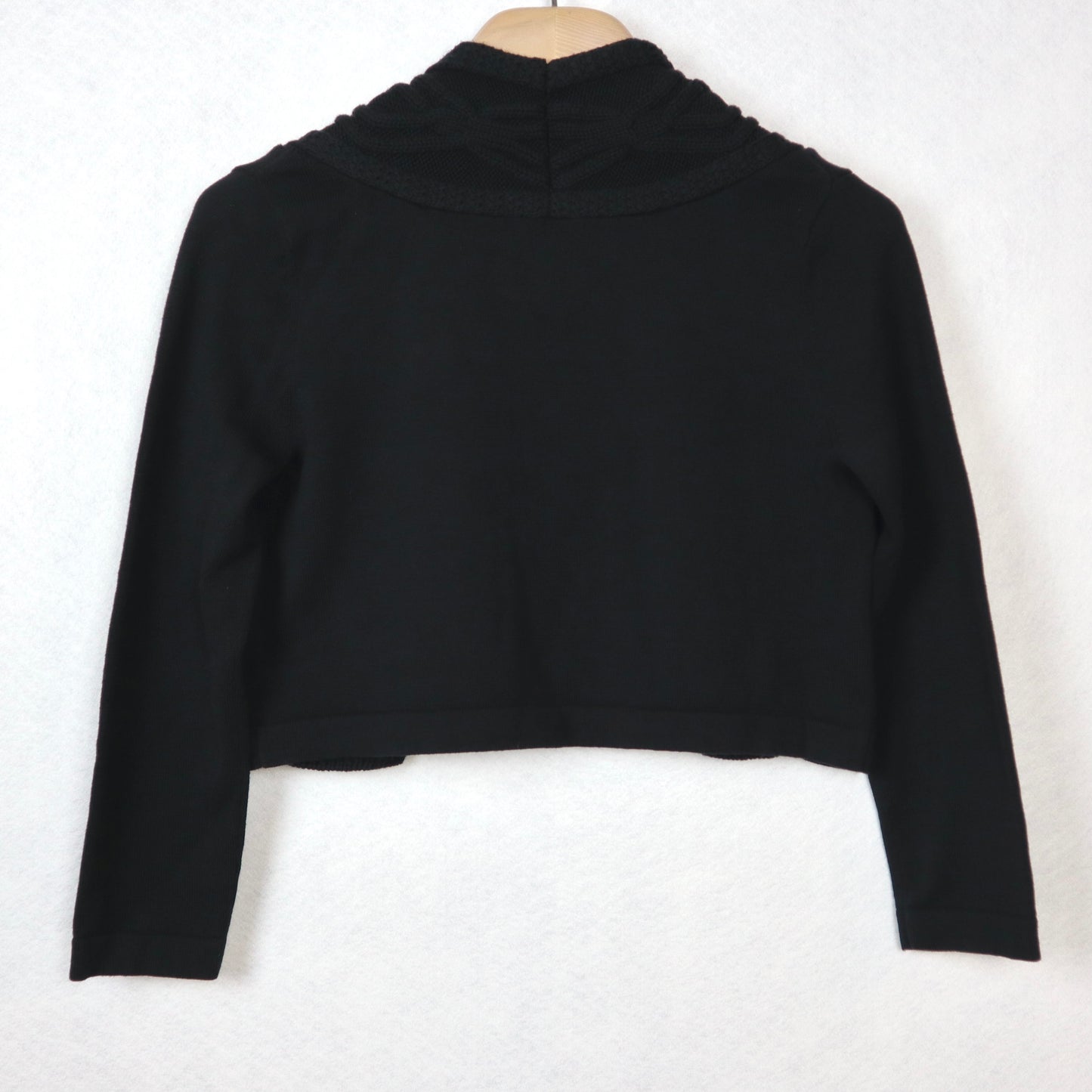 Black Open Knit Cardigan