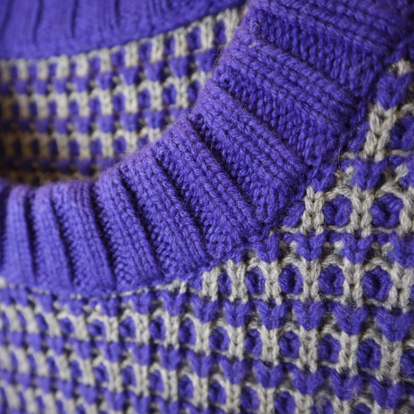 Grey and Purple Mix Sweater